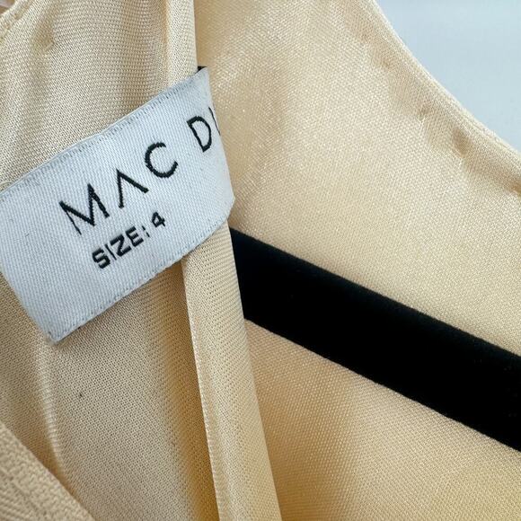 Mac Duggal 5576 Bead & Sequin Long Sleeve Sheath Gown Peach Size 4 NWT - Picture 9 of 16